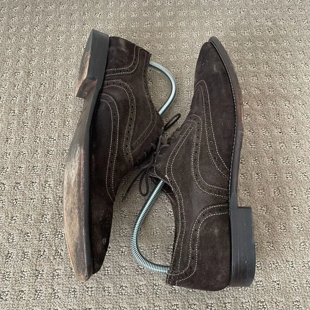 Paul Smith London Brogued Dip-Dyed Suede Oxford‎ Dress Shoes Men US 7.5 $525